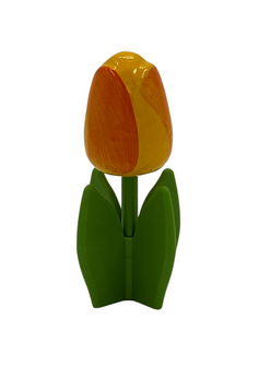 5 staande houten tulpen