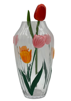 Houten Tulp op Steel