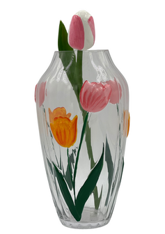 Houten Tulp op Steel