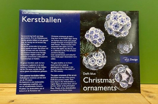 Fold package of Christmas balls