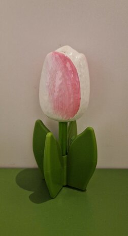 5 staande houten tulpen