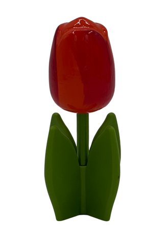5 staande houten tulpen