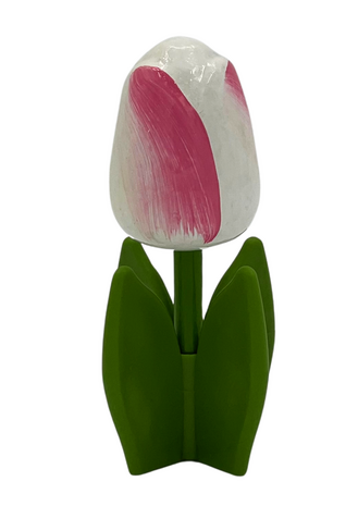 5 staande houten tulpen