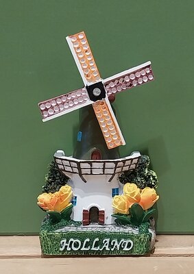 Magneet molen bruin/ wit