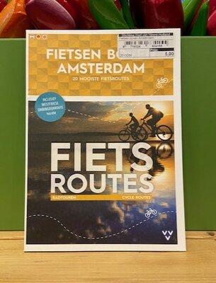 Fietsroutes boven Amsterdam