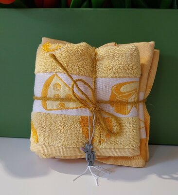 Setje kaas handdoek & theedoek