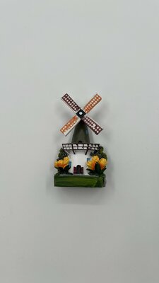 Magneet molen bruin/ wit