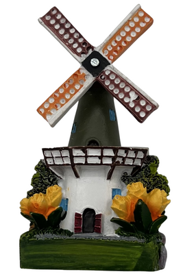 Magneet molen bruin/ wit